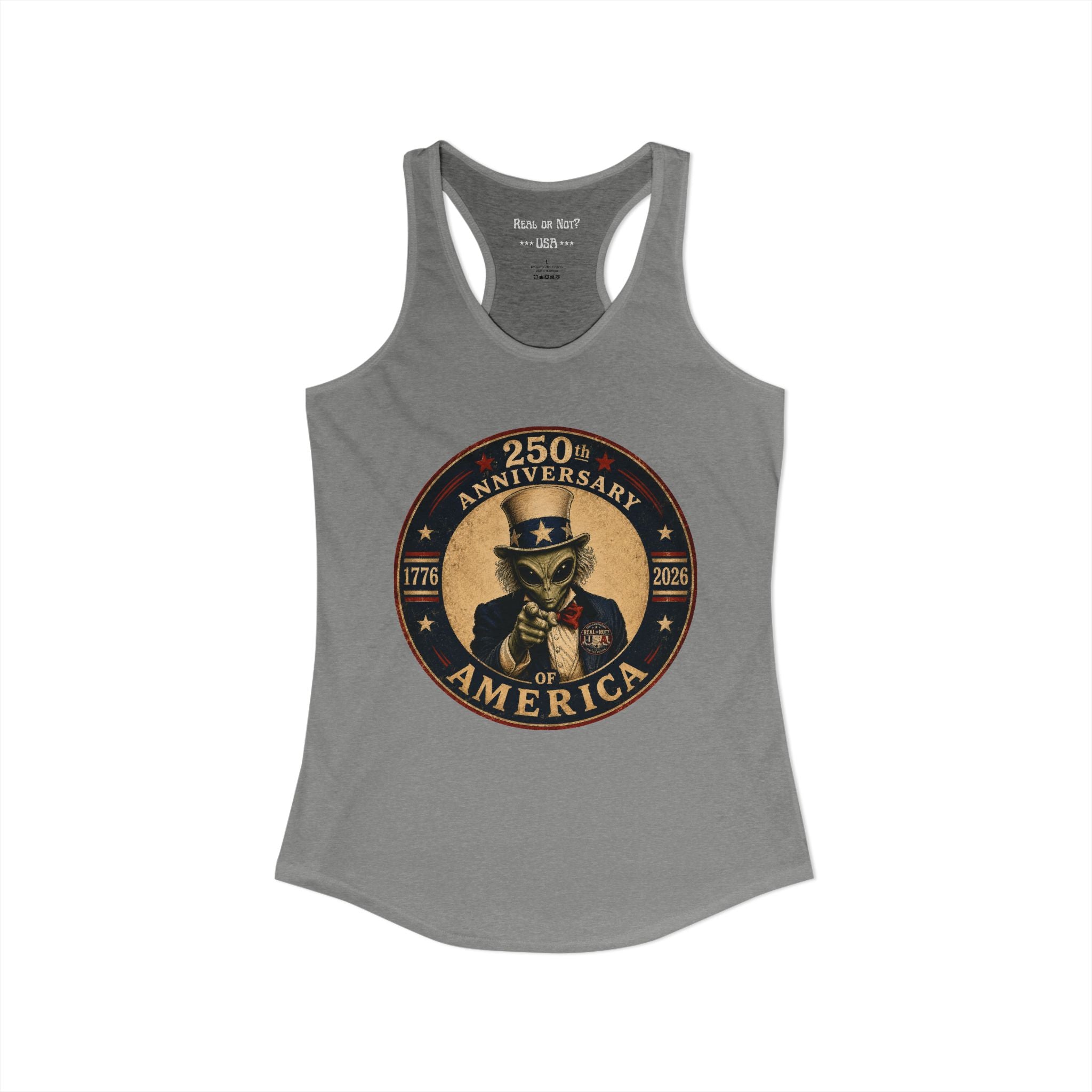 Limited Edition: Uncle Alien 250th USA Anniversary Ladies' Racerback Tank Top