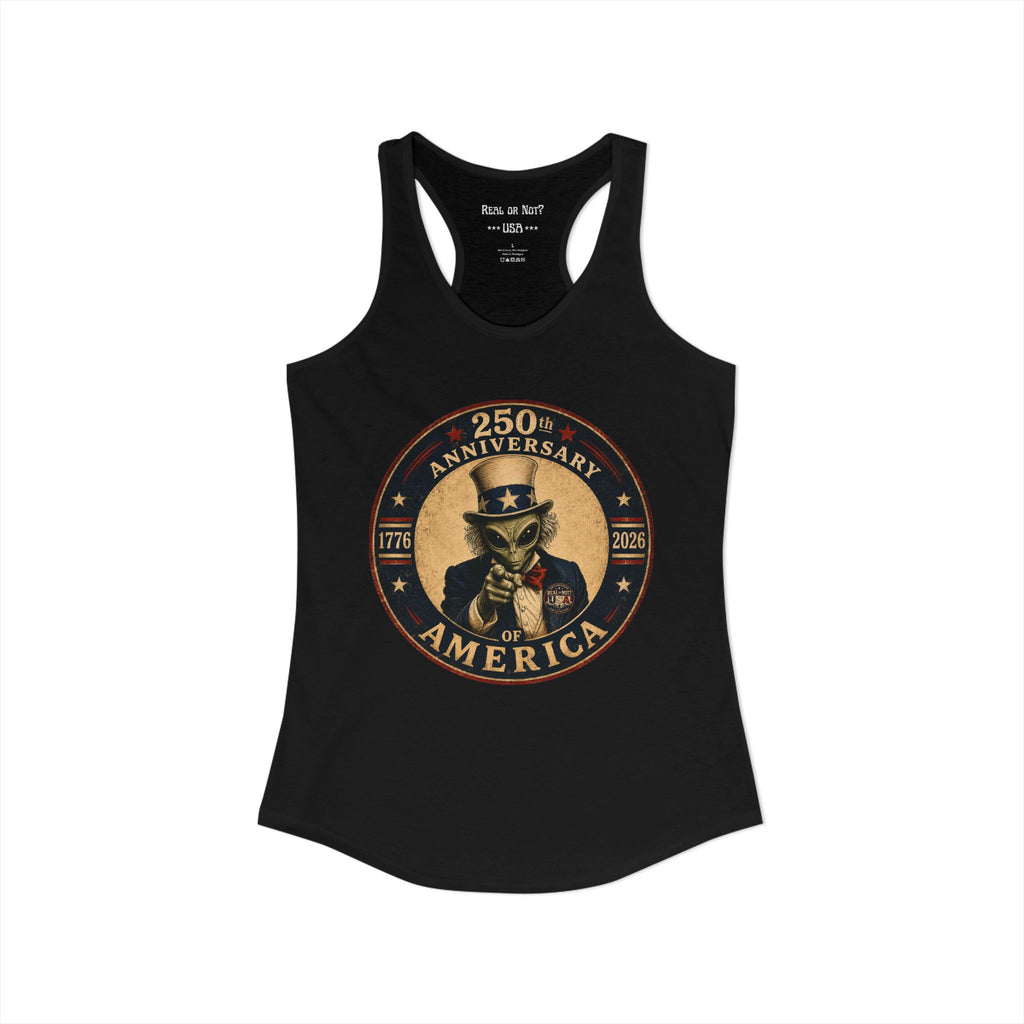 Limited Edition: Uncle Alien 250th USA Anniversary Ladies' Racerback Tank Top