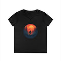 Sasquatch Sunset V-Neck Tee — Women’s Tee