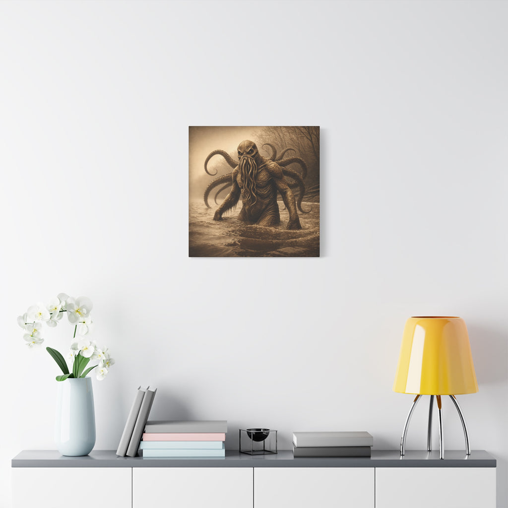 Octo-man Canvas Wall Art – Matte Stretched Horror Decor