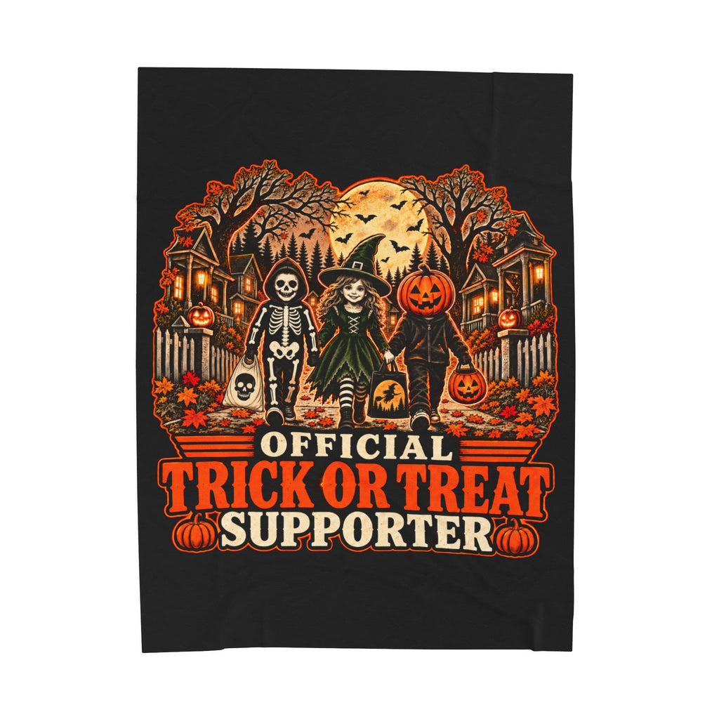Trick or Treat Supporter Velveteen Plush Blanket