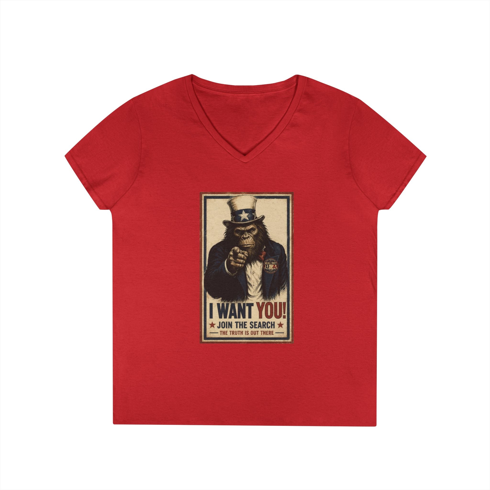 Uncle Squatch Limited Edition 250th USA Anniversary Ladies' V-Neck T-Shirt