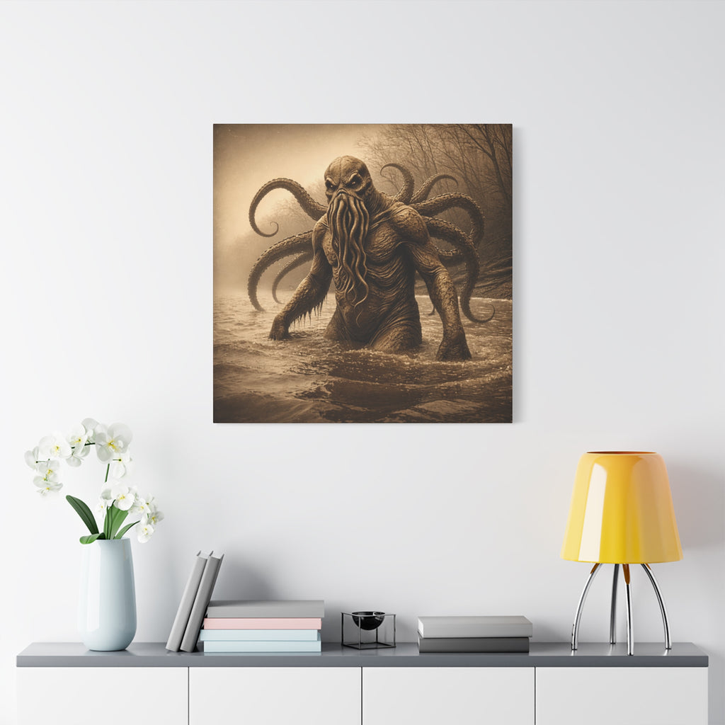 Octo-man Canvas Wall Art – Matte Stretched Horror Decor
