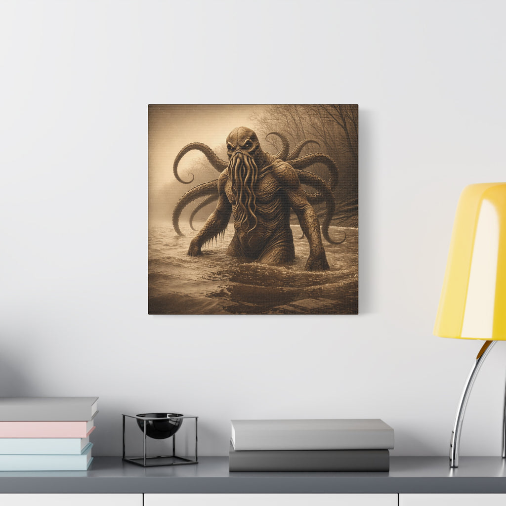 Octo-man Canvas Wall Art – Matte Stretched Horror Decor
