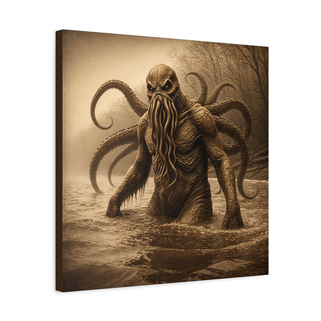 Octo-man Canvas Wall Art – Matte Stretched Horror Decor