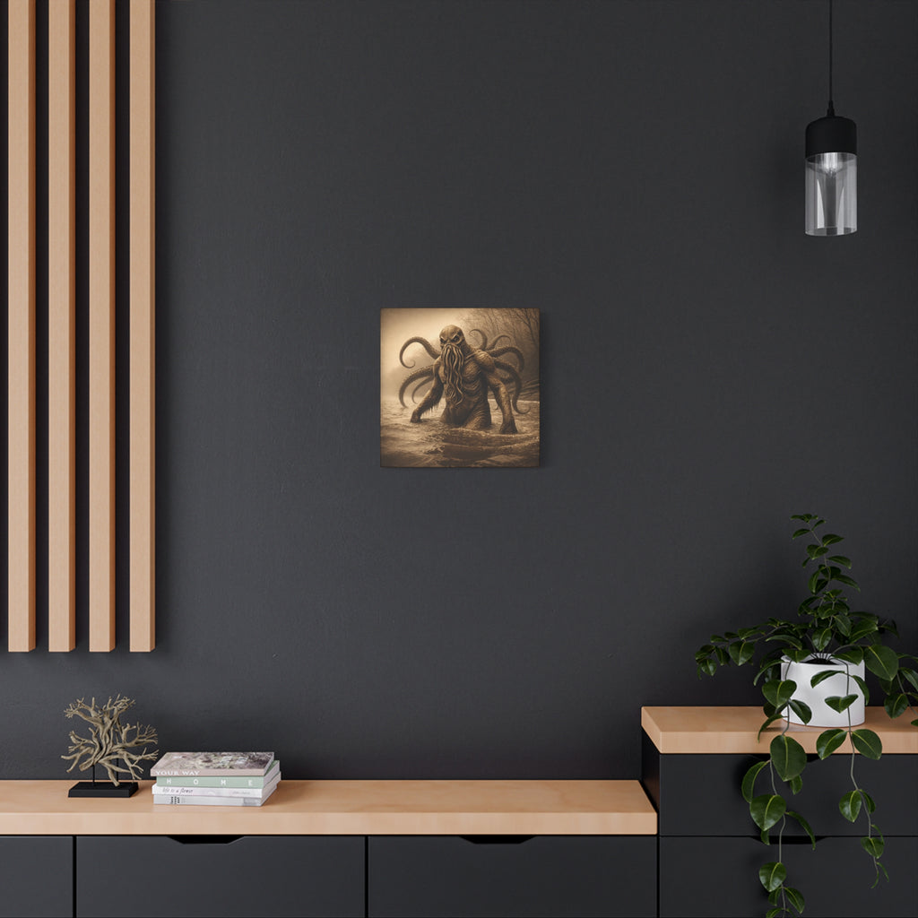 Octo-man Canvas Wall Art – Matte Stretched Horror Decor