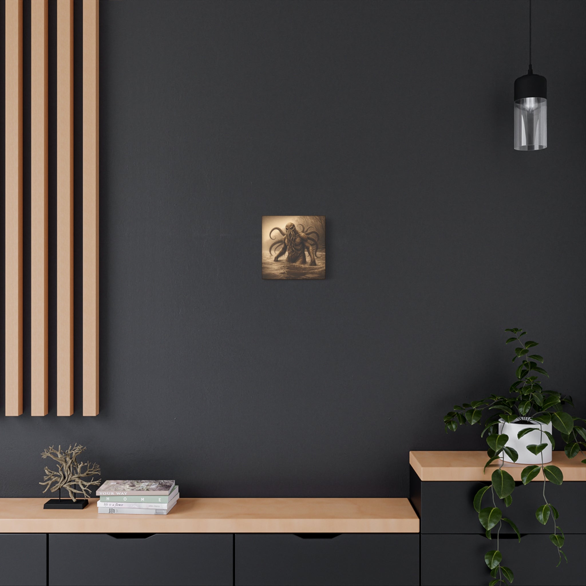 Octo-man Canvas Wall Art – Matte Stretched Horror Decor