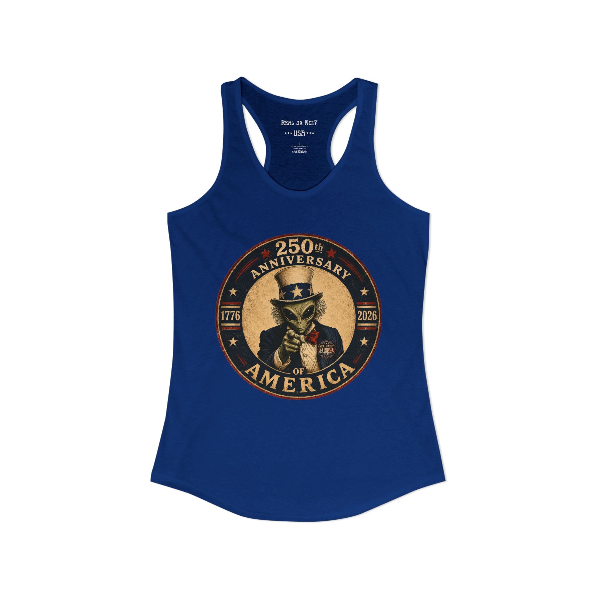 Limited Edition: Uncle Alien 250th USA Anniversary Ladies' Racerback Tank Top