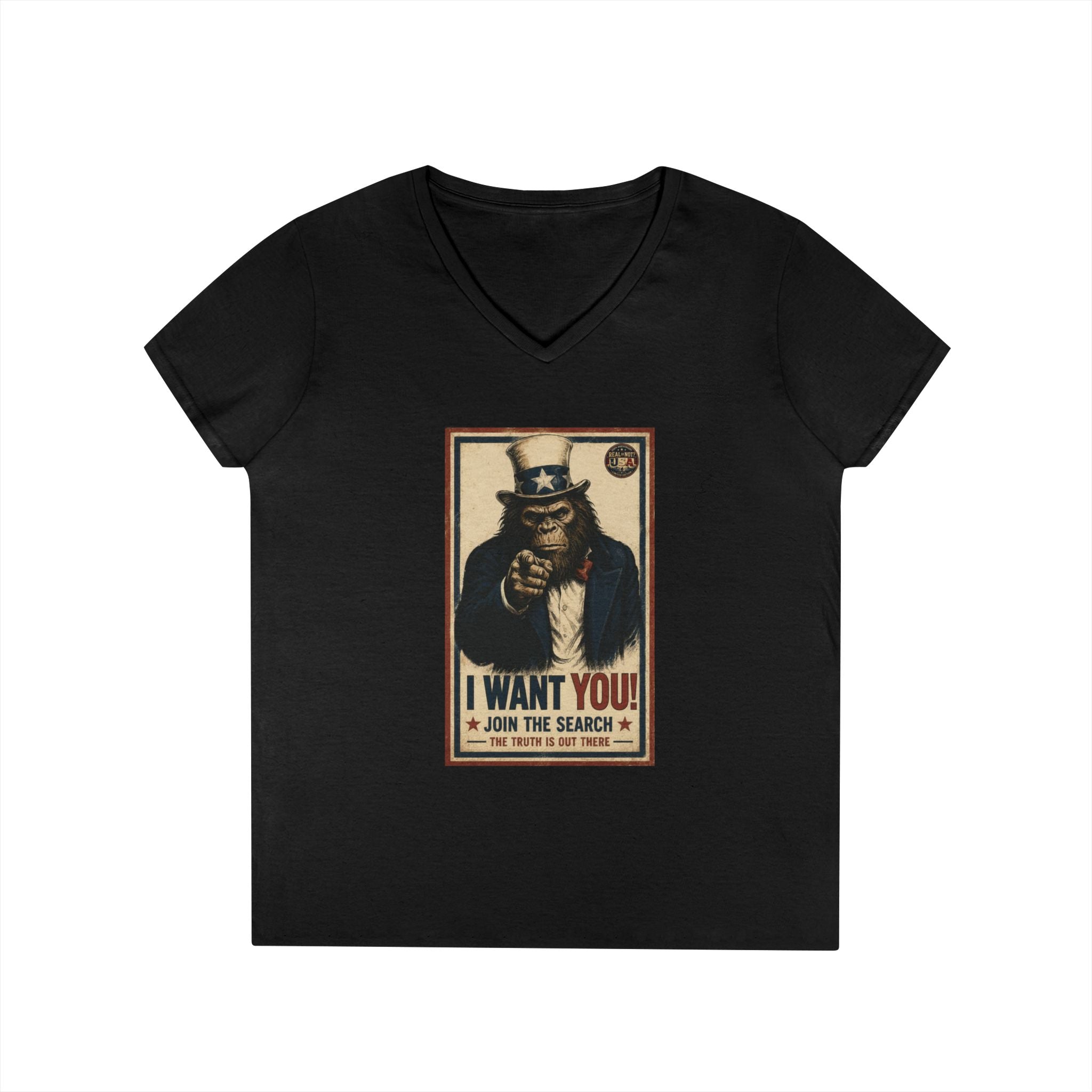 Uncle Squatch Limited Edition 250th USA Anniversary Ladies' V-Neck T-Shirt
