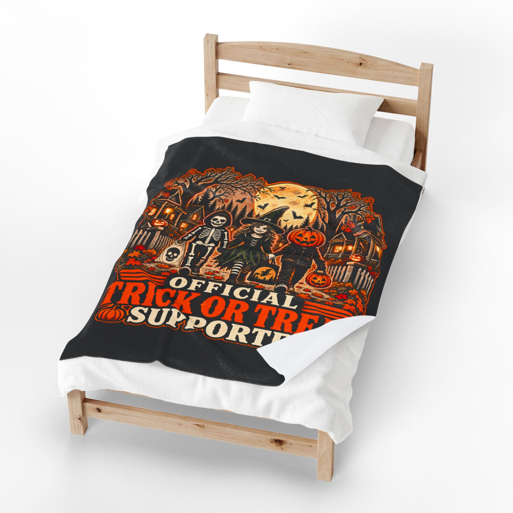 Trick or Treat Supporter Velveteen Plush Blanket