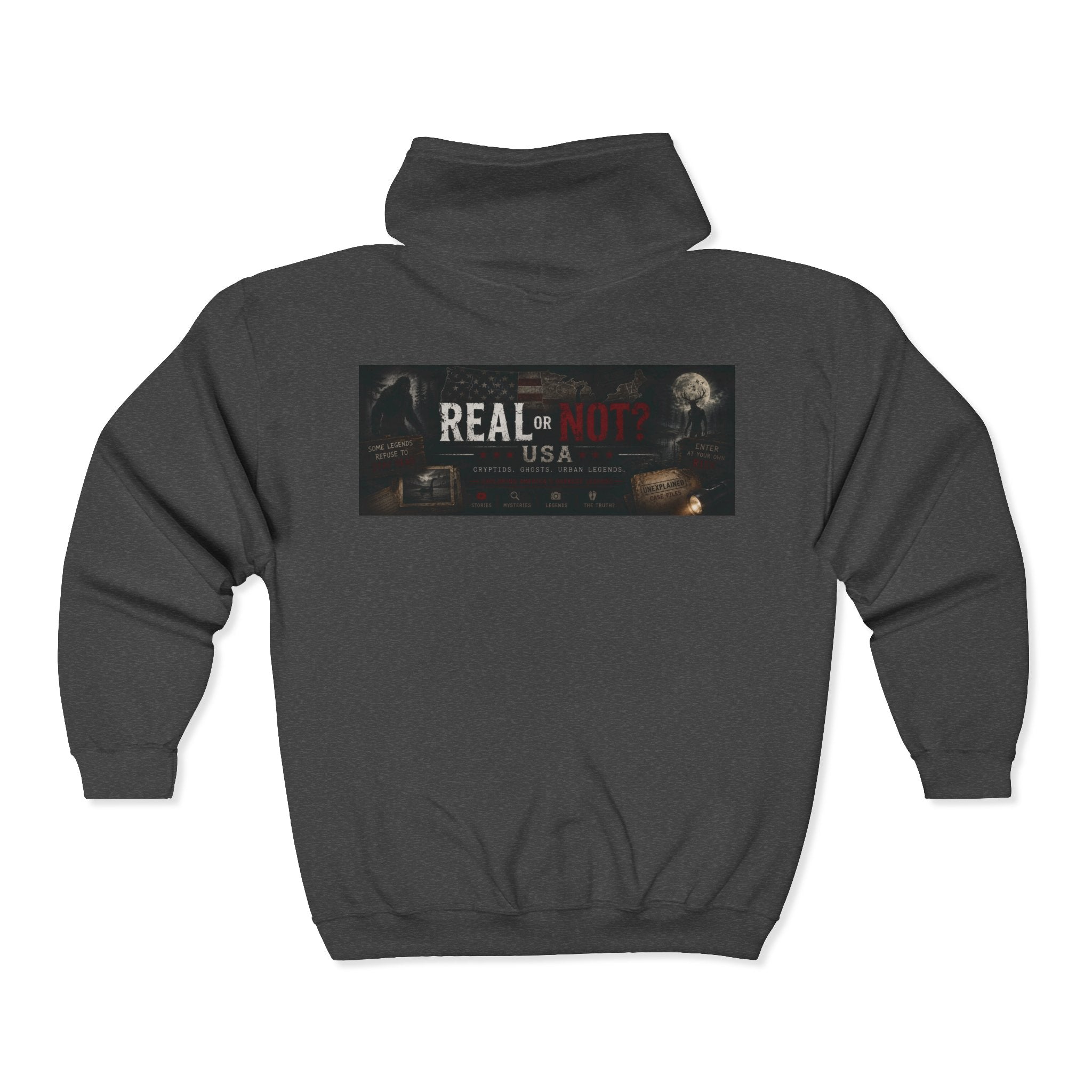 Official Real or Not? USA Full‑Zip Hooded Sweatshirt