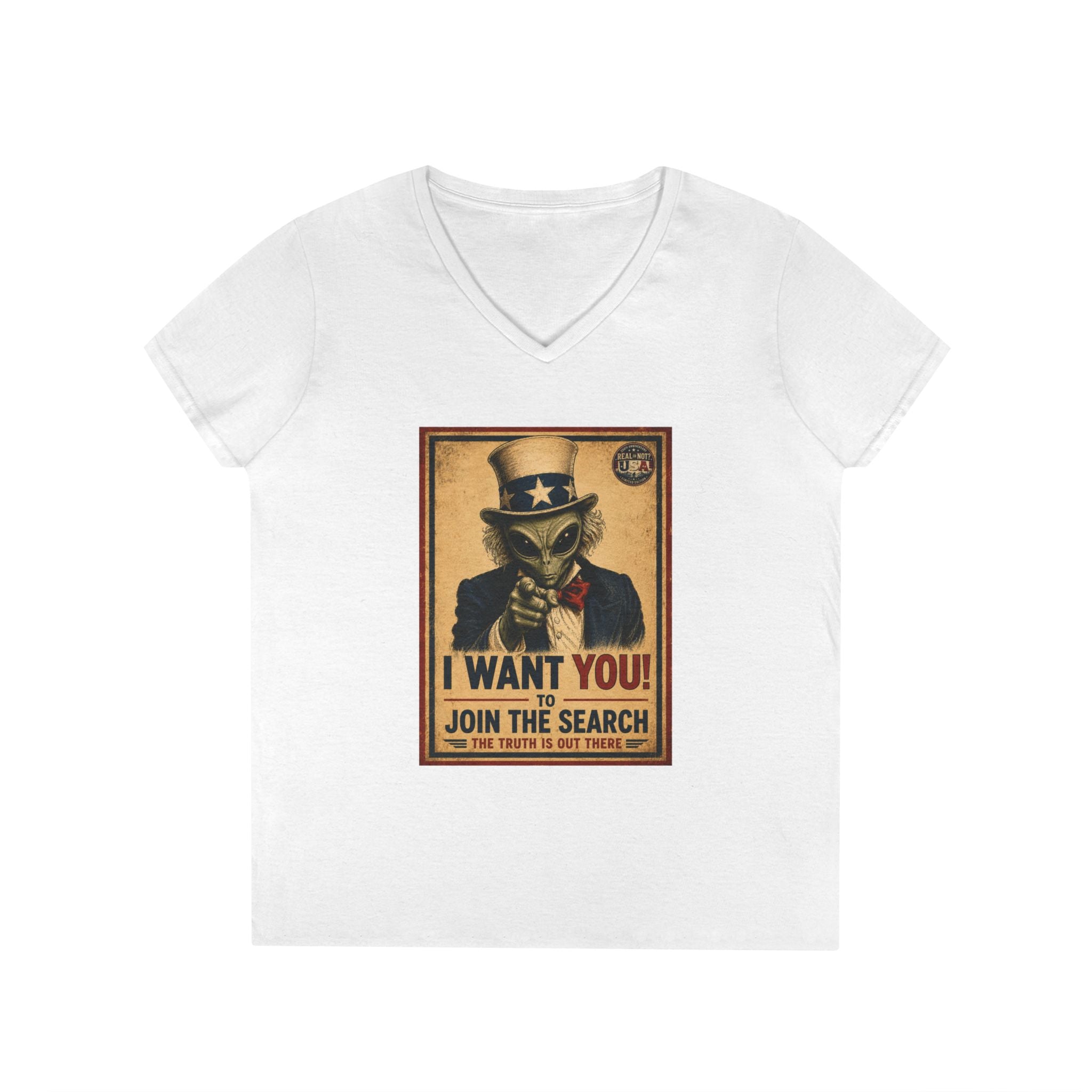 Uncle Alien Limited Edition 250th USA Anniversary Ladies' V-Neck T-Shirt