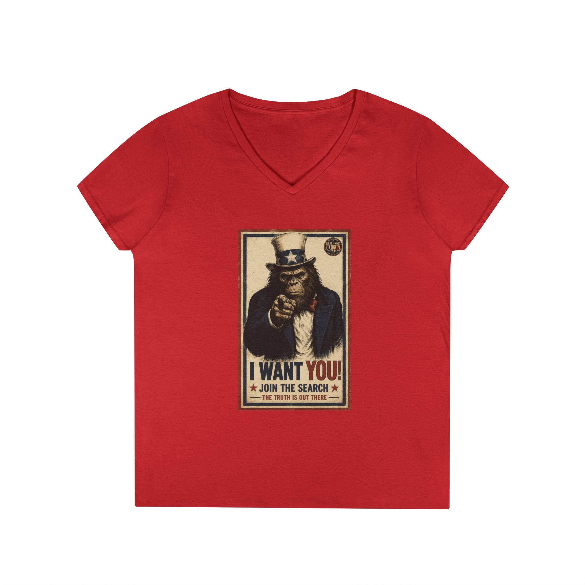 Uncle Squatch Limited Edition 250th USA Anniversary Ladies' V-Neck T-Shirt