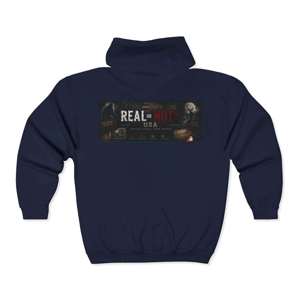 Official Real or Not? USA Full‑Zip Hooded Sweatshirt