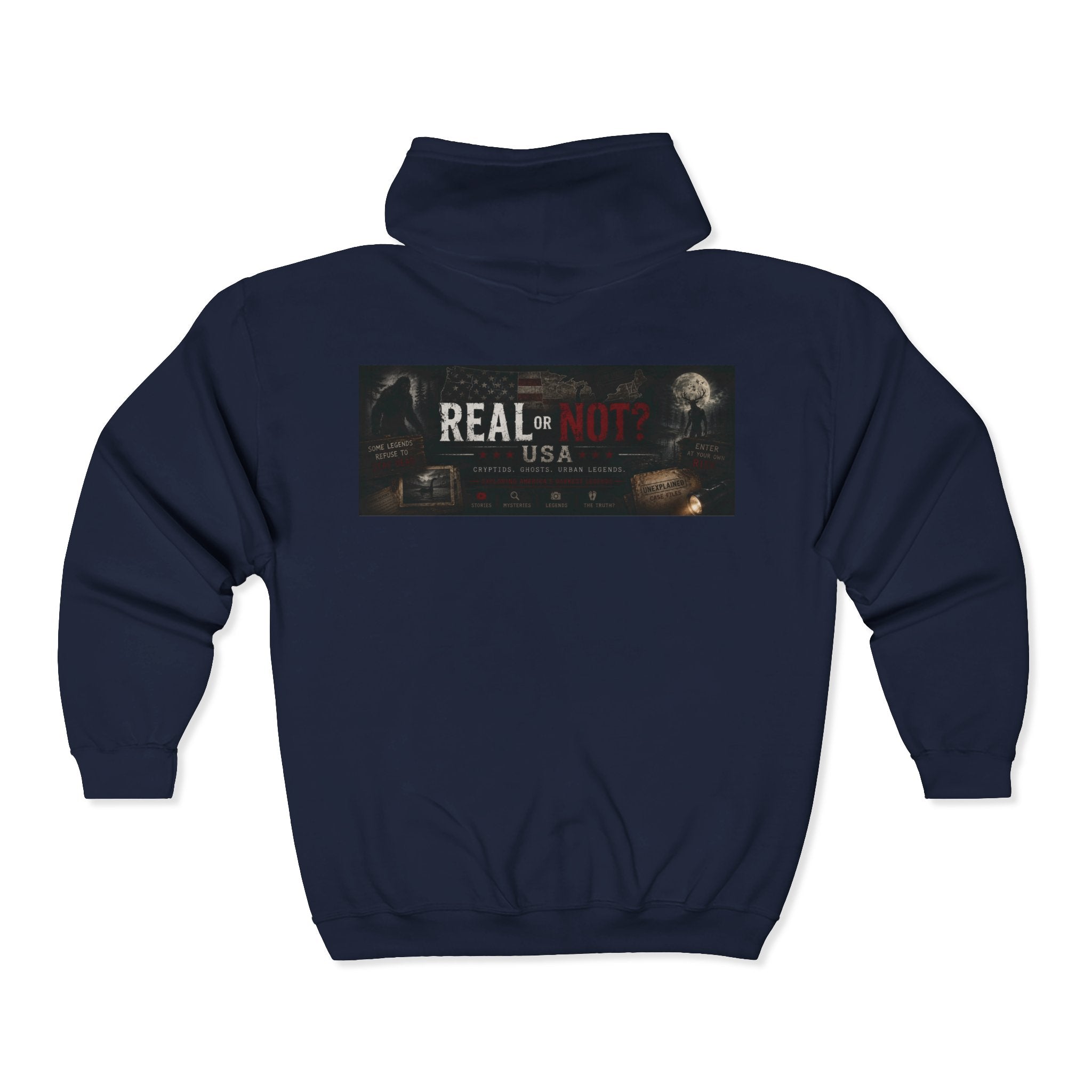 Official Real or Not? USA Full‑Zip Hooded Sweatshirt