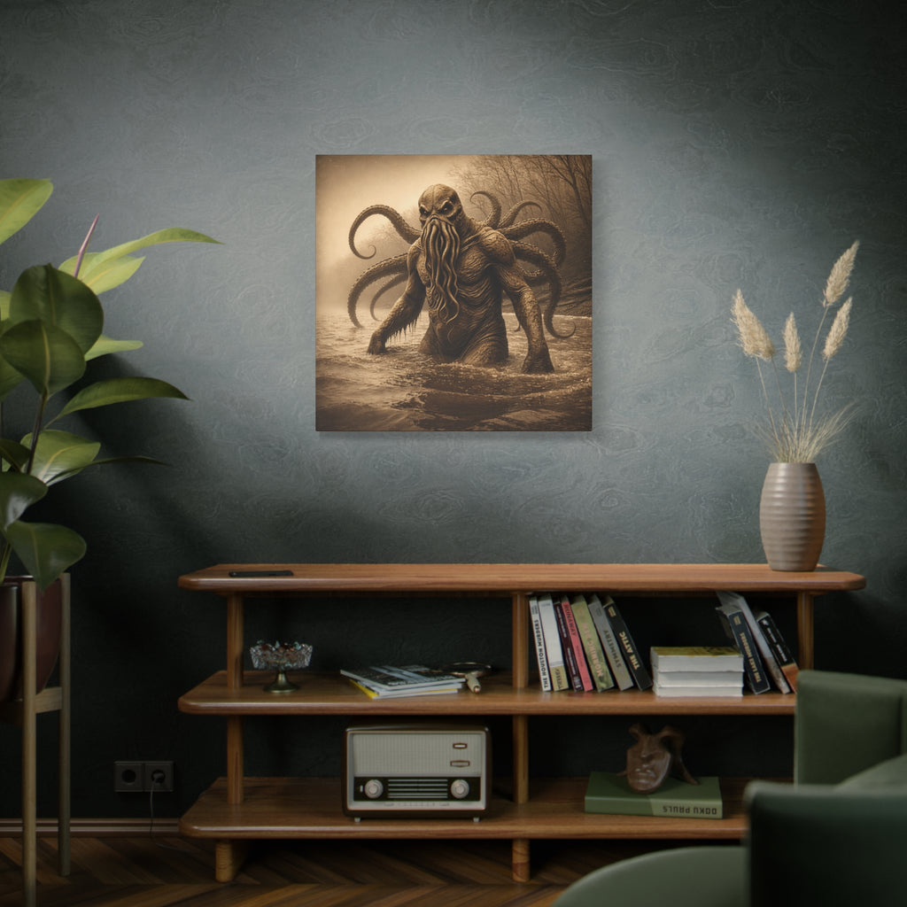 Octo-man Canvas Wall Art – Matte Stretched Horror Decor