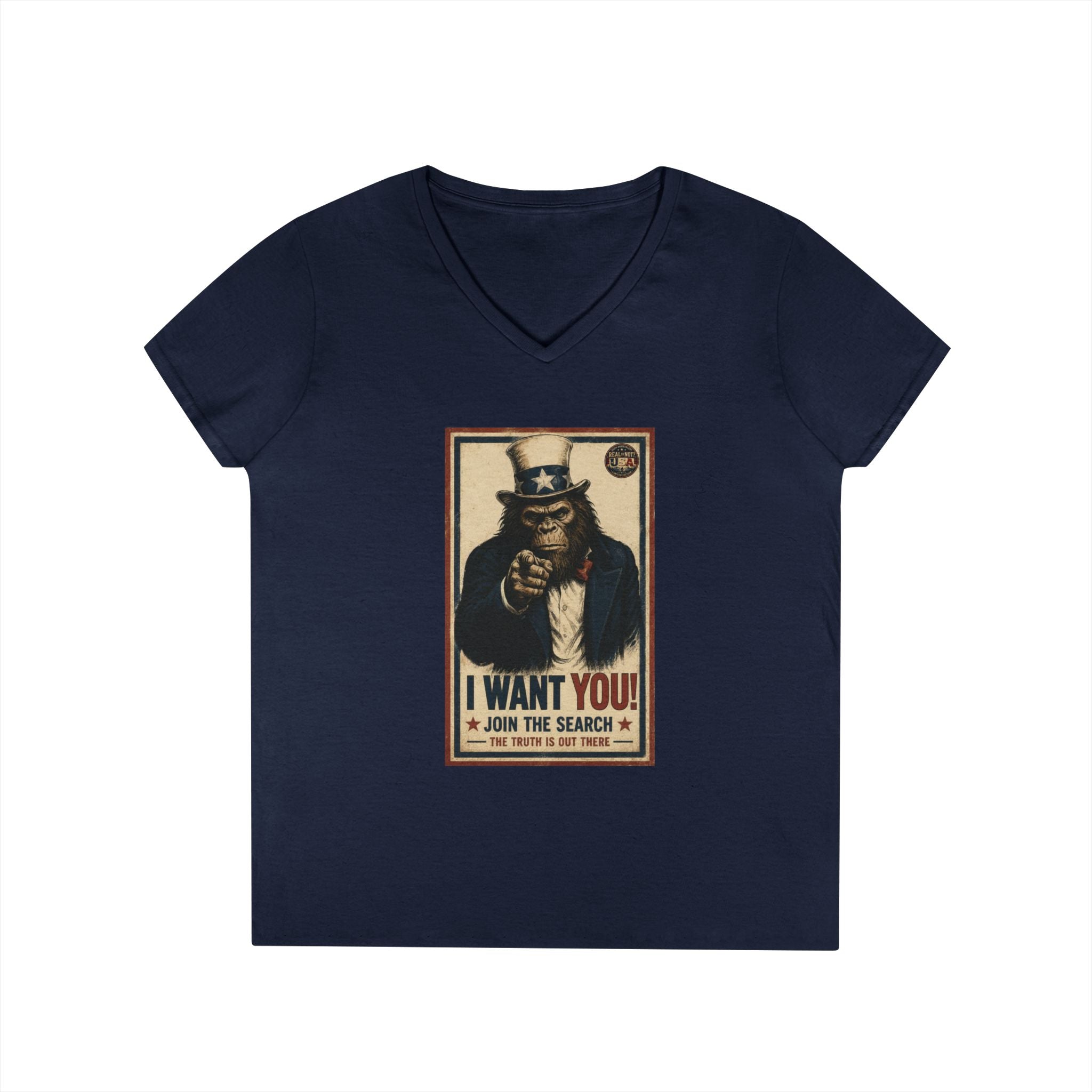 Uncle Squatch Limited Edition 250th USA Anniversary Ladies' V-Neck T-Shirt