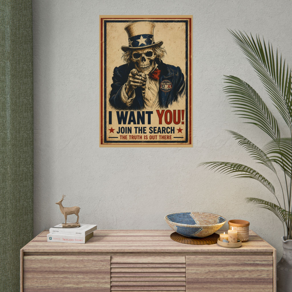 Uncle Sam Skull Recruitment Poster Limited Edition 250th USA Anniversary