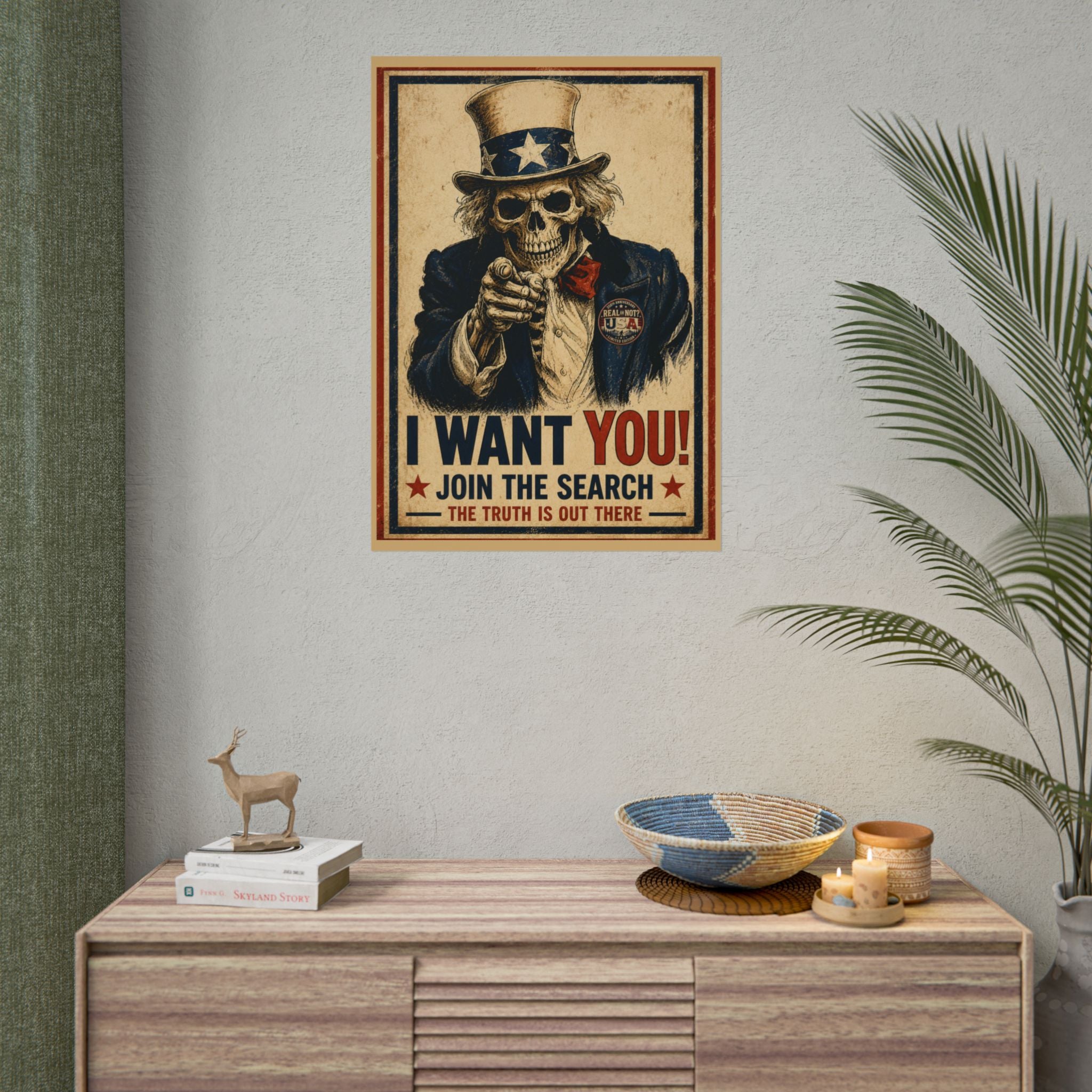 Uncle Sam Skull Recruitment Poster Limited Edition 250th USA Anniversary