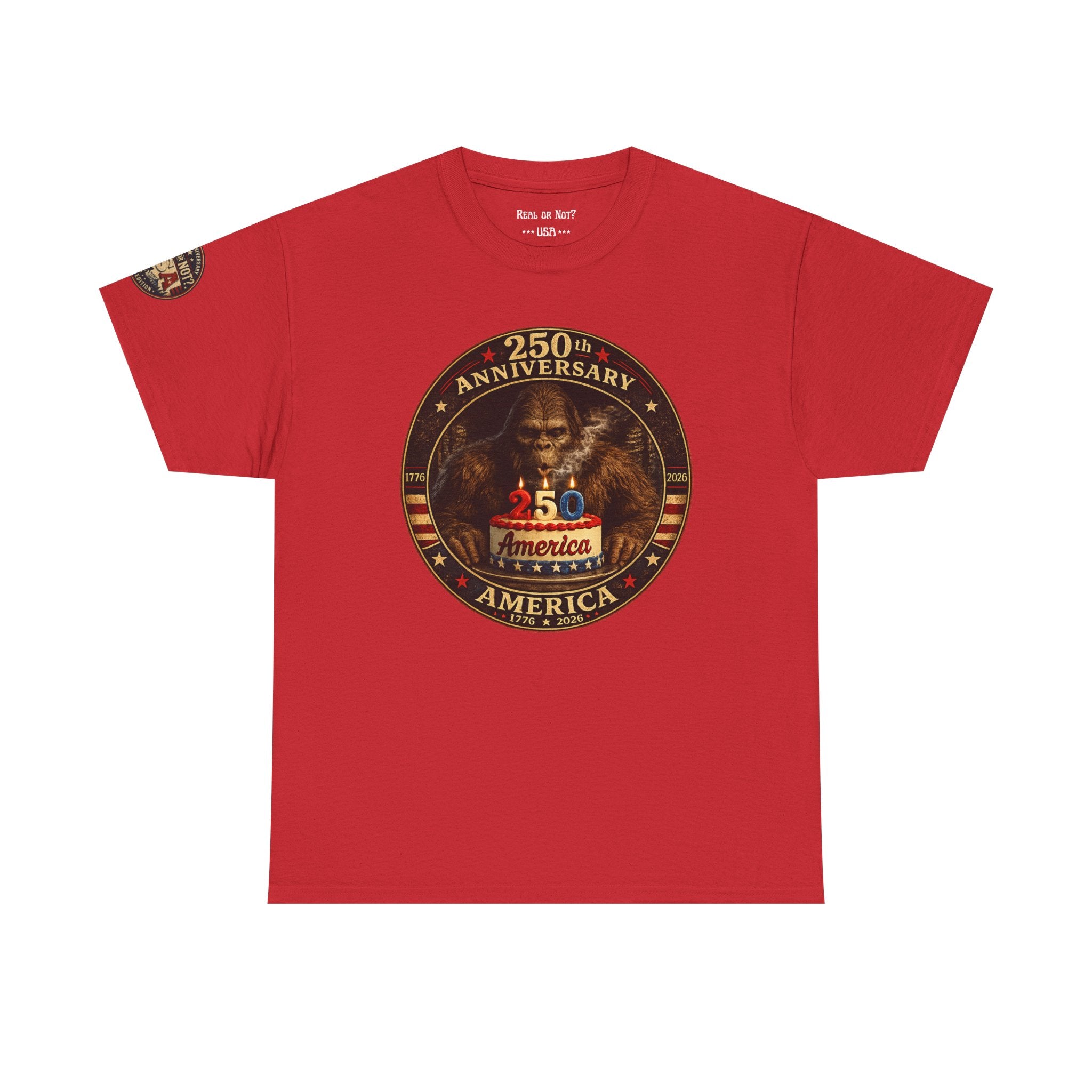 Limited Edition: 250th Anniversary Bigfoot Birthday Cake T-Shirt