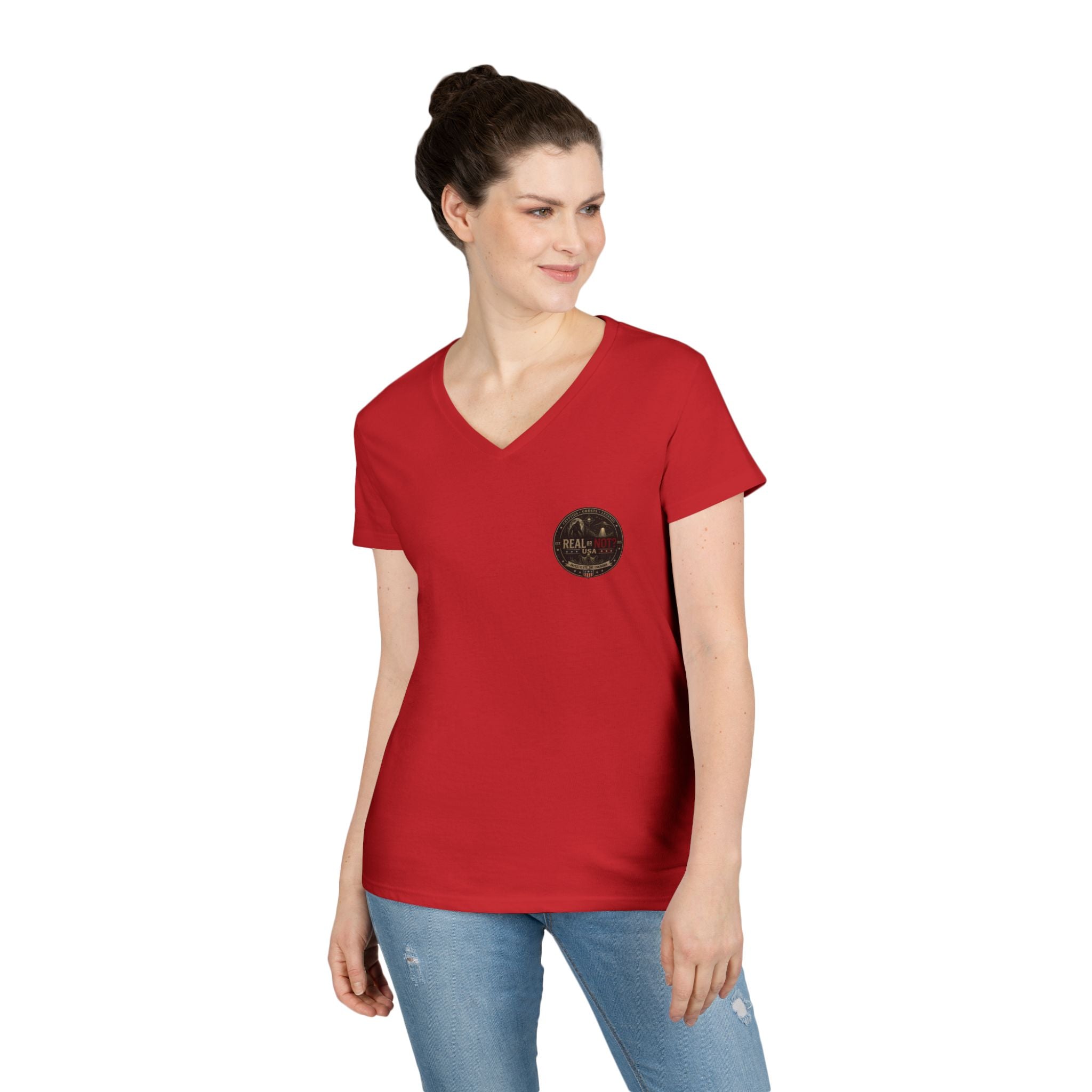 Real or Not? USA Women's V-Neck T-Shirt