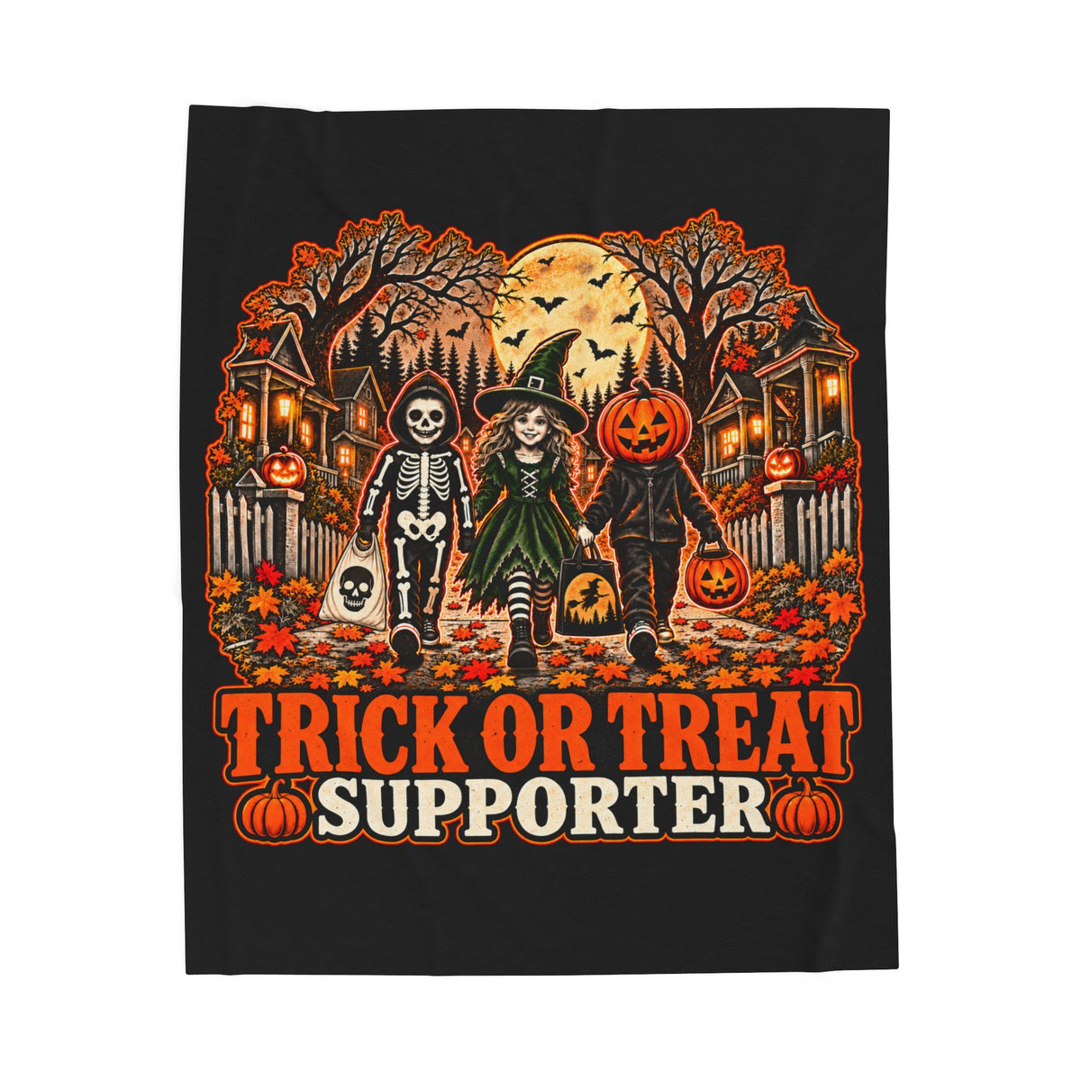 Trick or Treat Supporter Plush Blanket