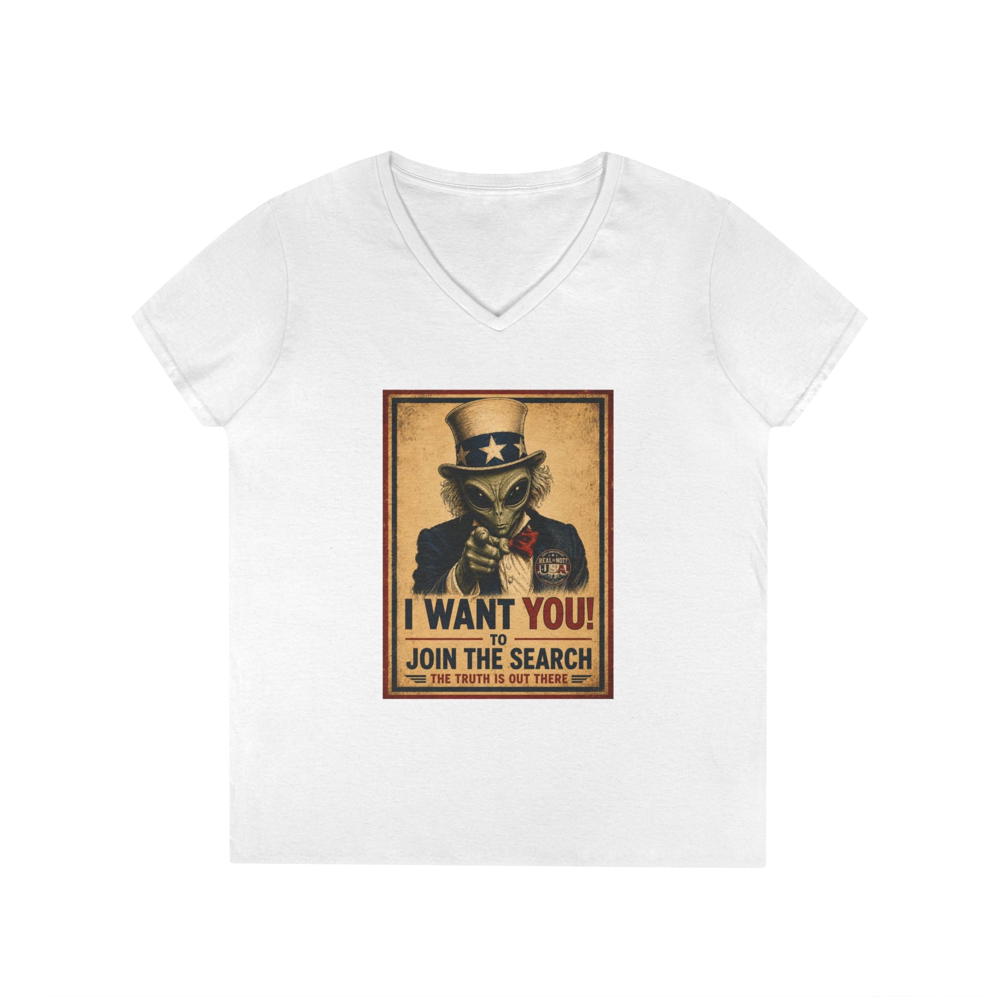 Uncle Alien Limited Edition 250th USA Anniversary Ladies' V-Neck T-Shirt