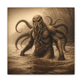Octo-man Canvas Wall Art – Matte Stretched Horror Decor