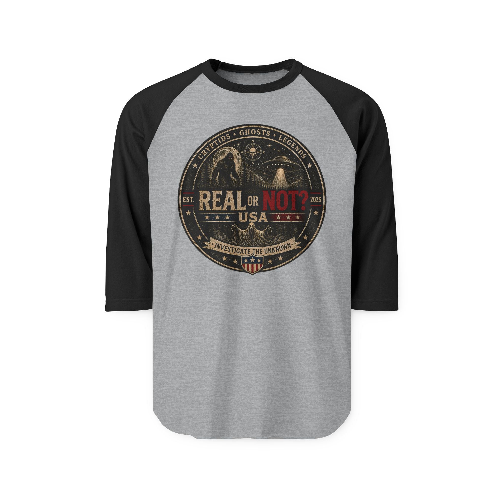 Real or Not? USA Raglan Shirt