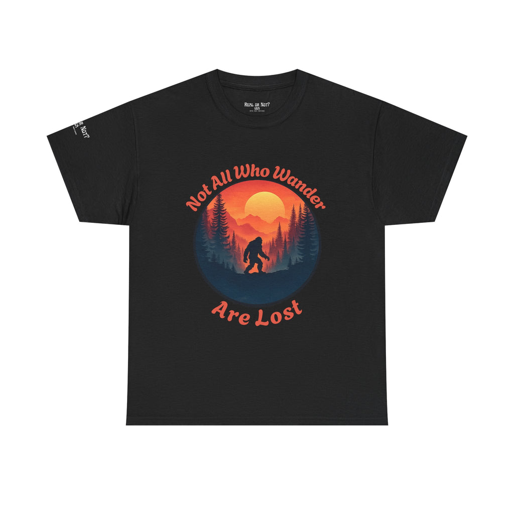 The Wanderer - Sunset Bigfoot Forest Graphic