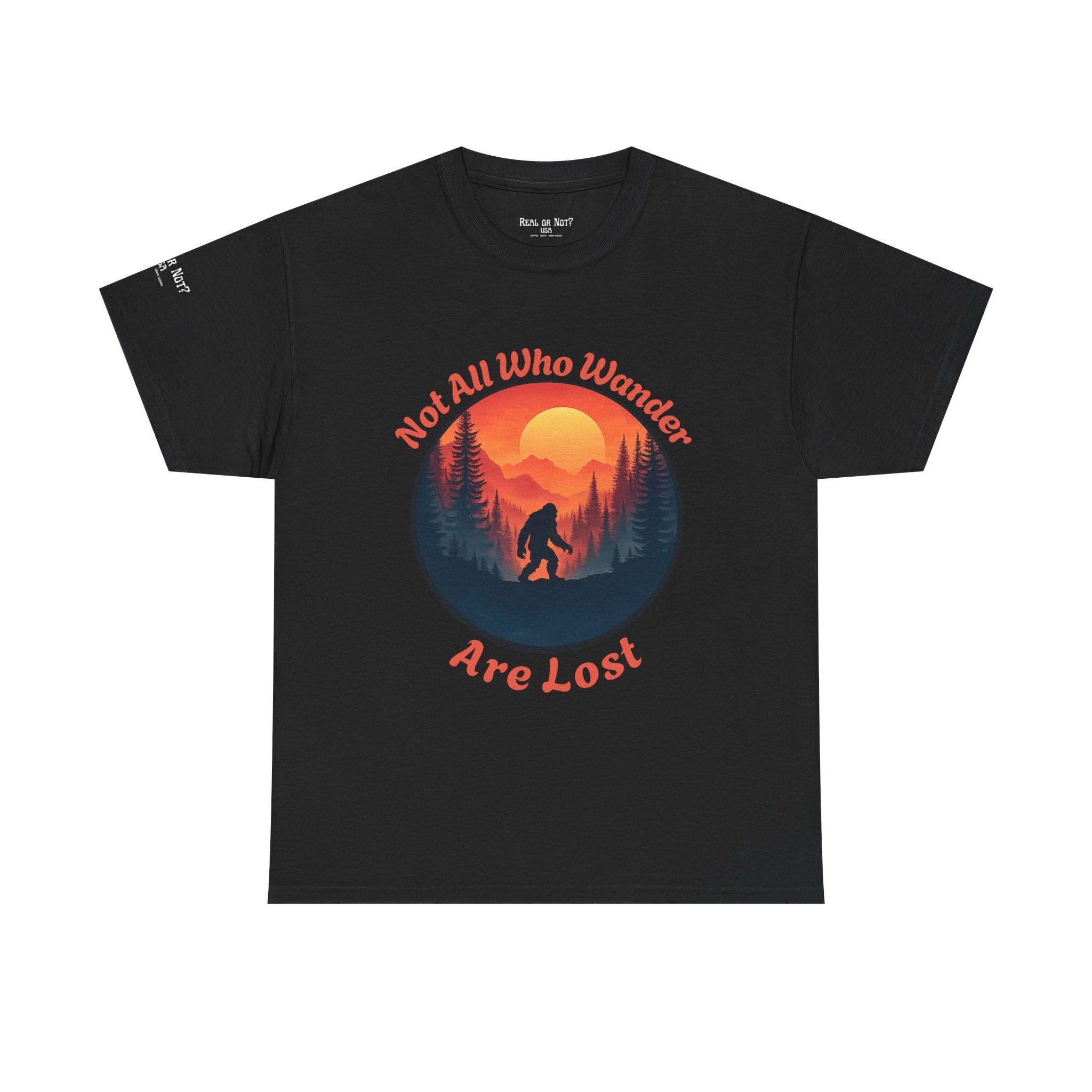 The Wanderer - Sunset Bigfoot Forest Graphic
