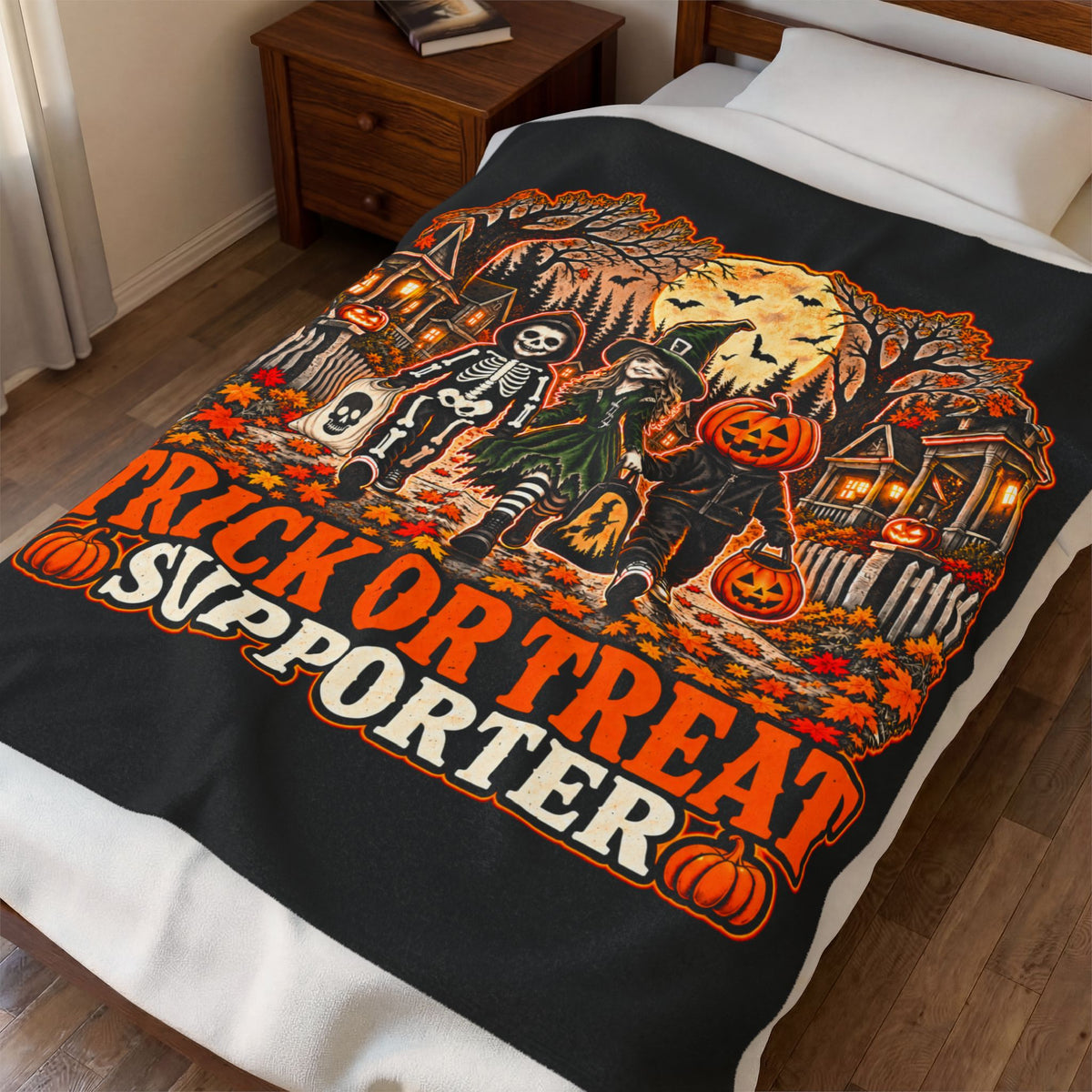 Trick or Treat Supporter Plush Blanket