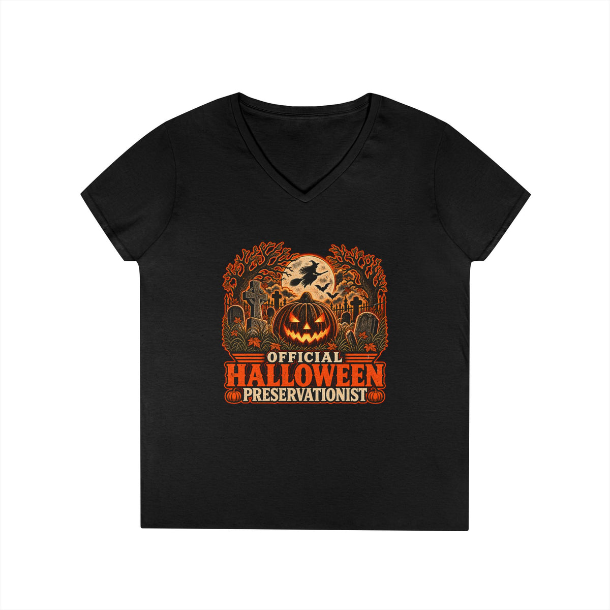 Halloween Preservationist v.1 Ladies V-Neck T-Shirt