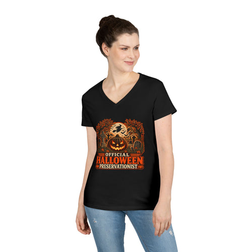 Halloween Preservationist v.1 Ladies V-Neck T-Shirt