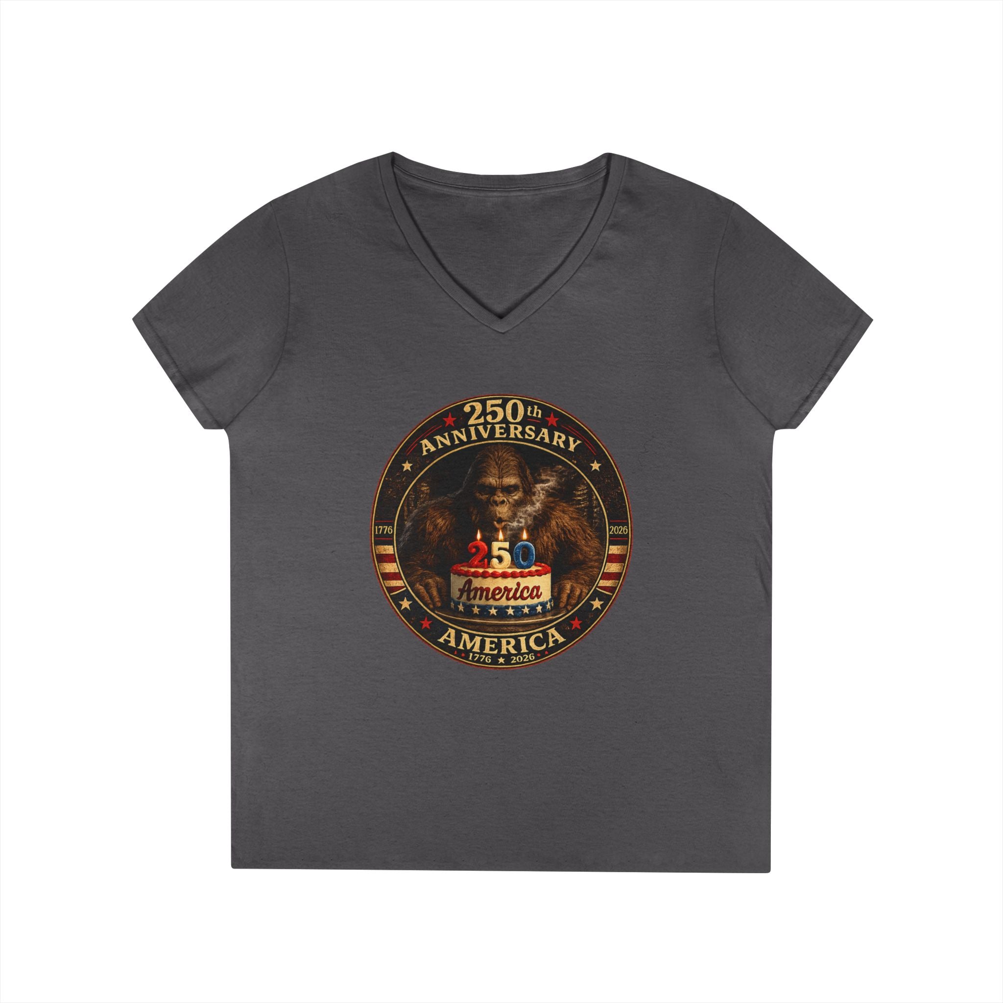 Limited Edition: 250th Anniversary Bigfoot Ladies V-Neck T-Shirt