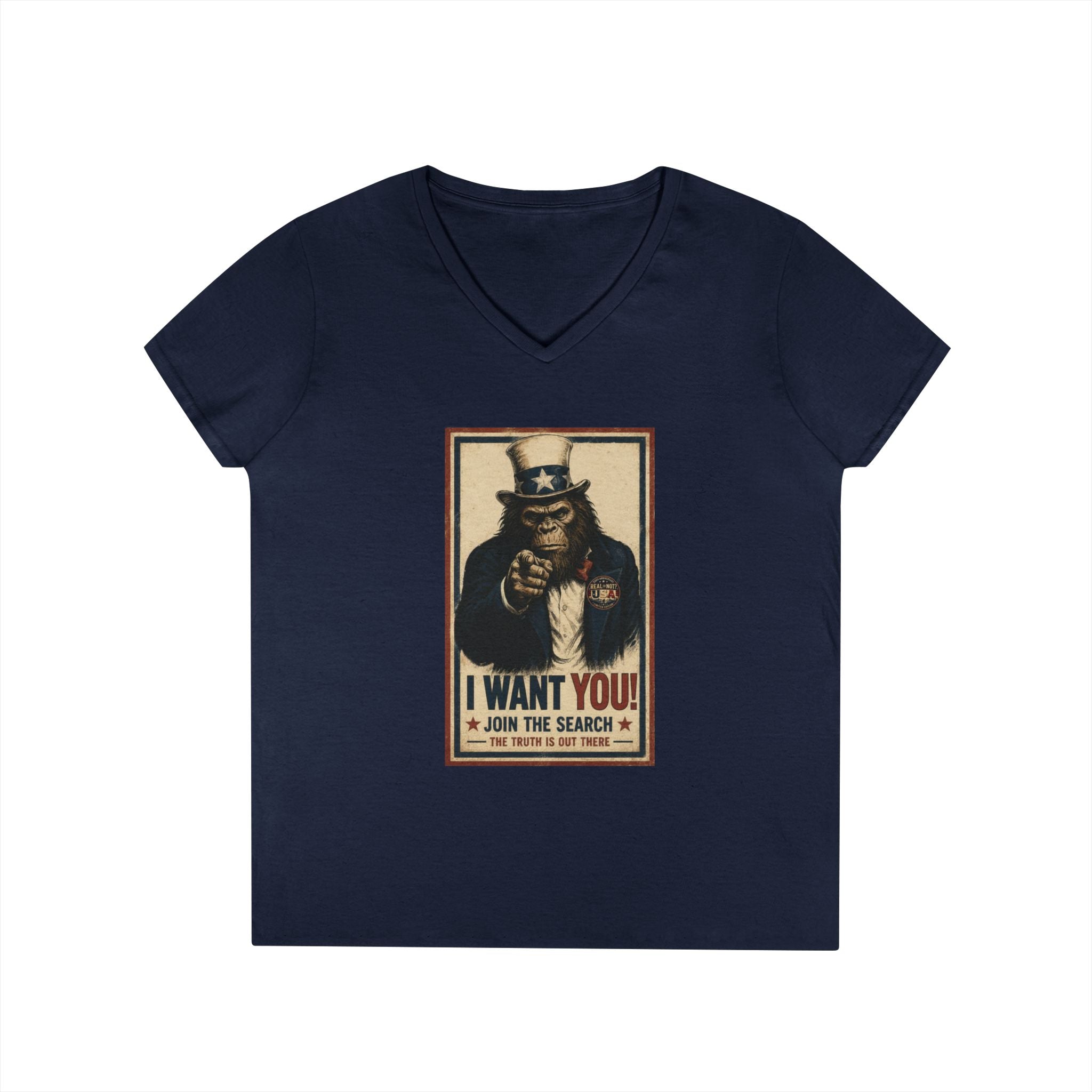 Uncle Squatch Limited Edition 250th USA Anniversary Ladies' V-Neck T-Shirt