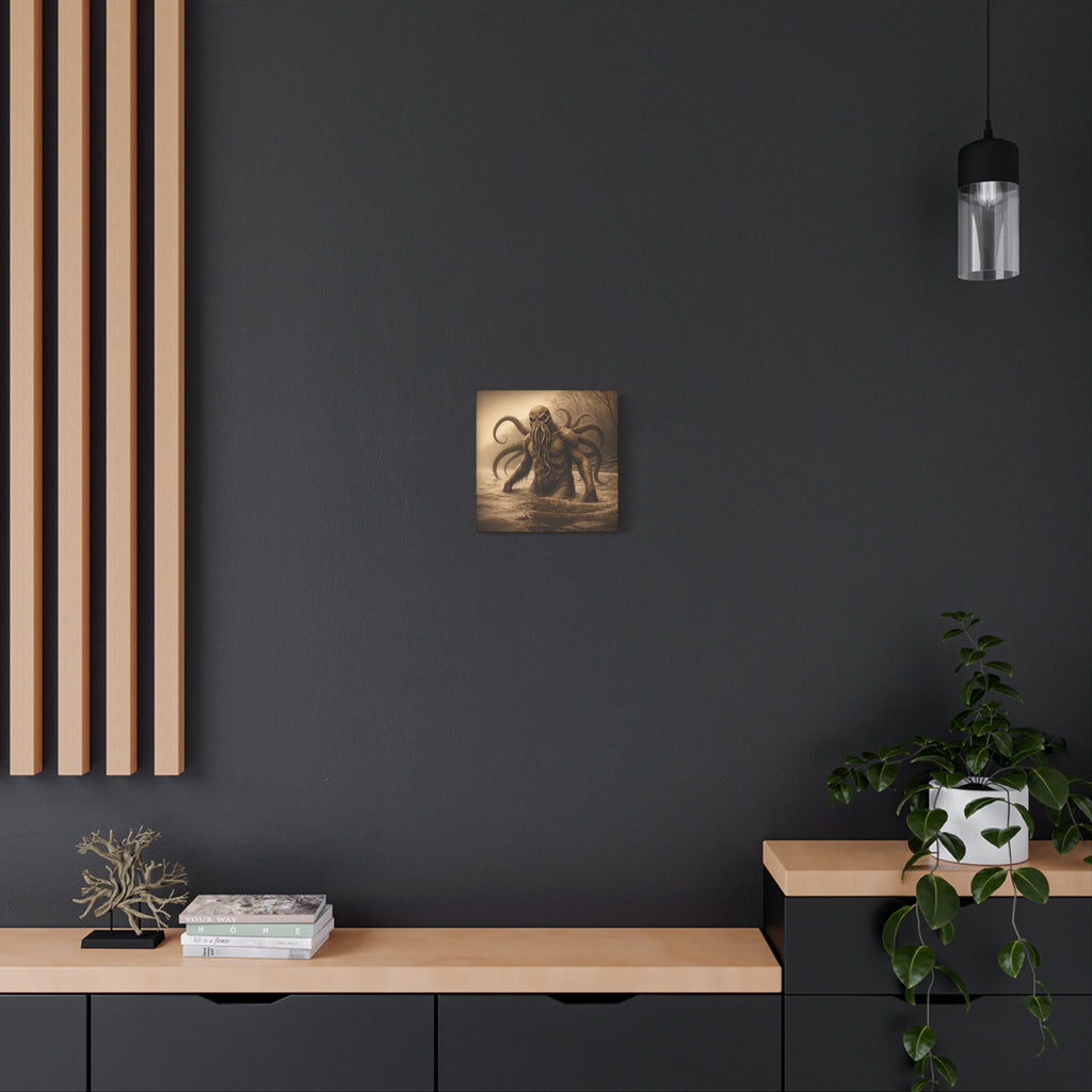 Octo-man Canvas Wall Art – Matte Stretched Horror Decor